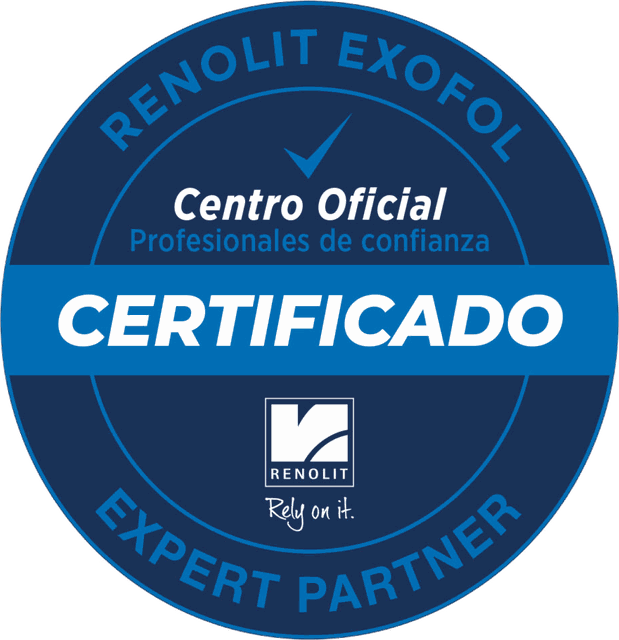 Sello de centro oficial certificado Renolit Exofol, Expert Partner